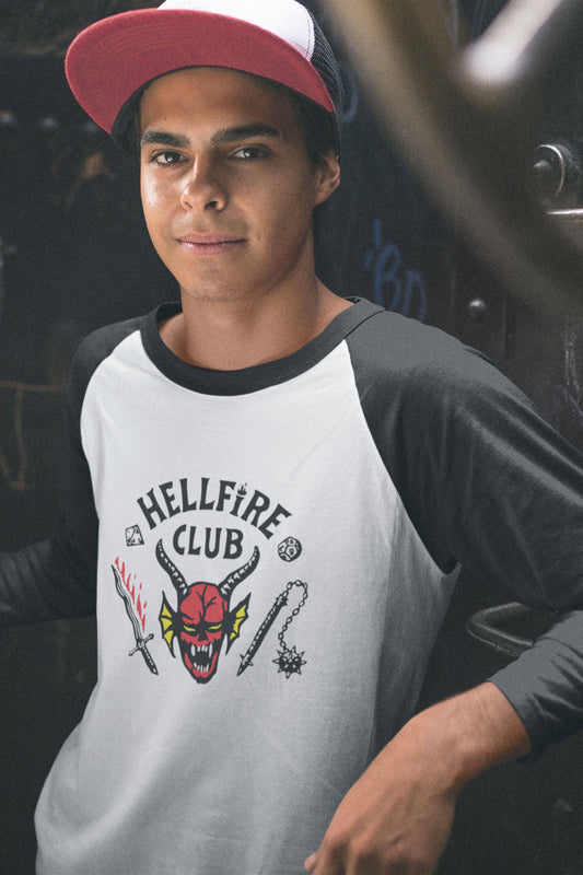 Stranger Things Hellfire Club Raglan Unisex T-shirt
