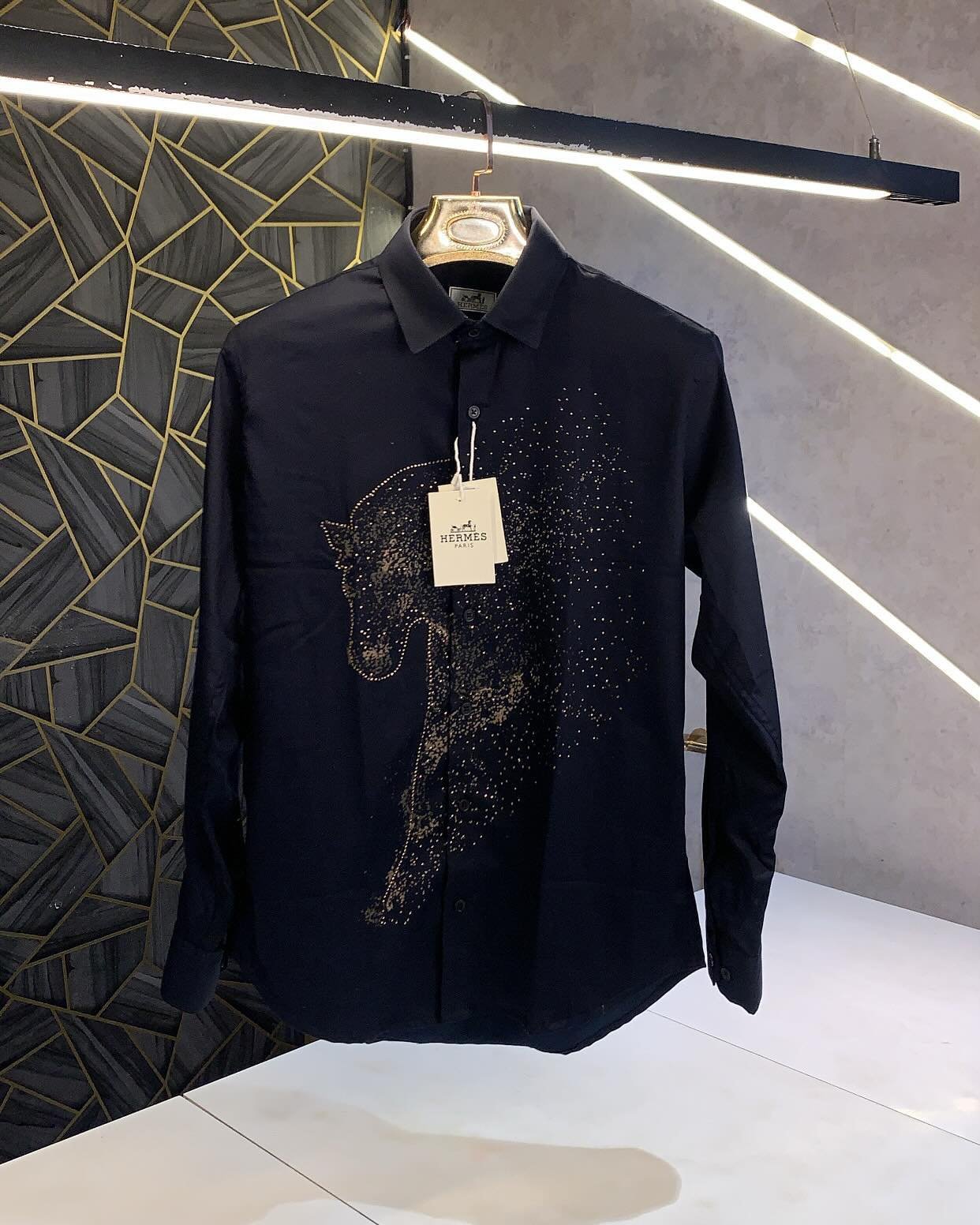 HERMES PREMIUM IMPORTED PARTY WEAR SHIRT - Image 4