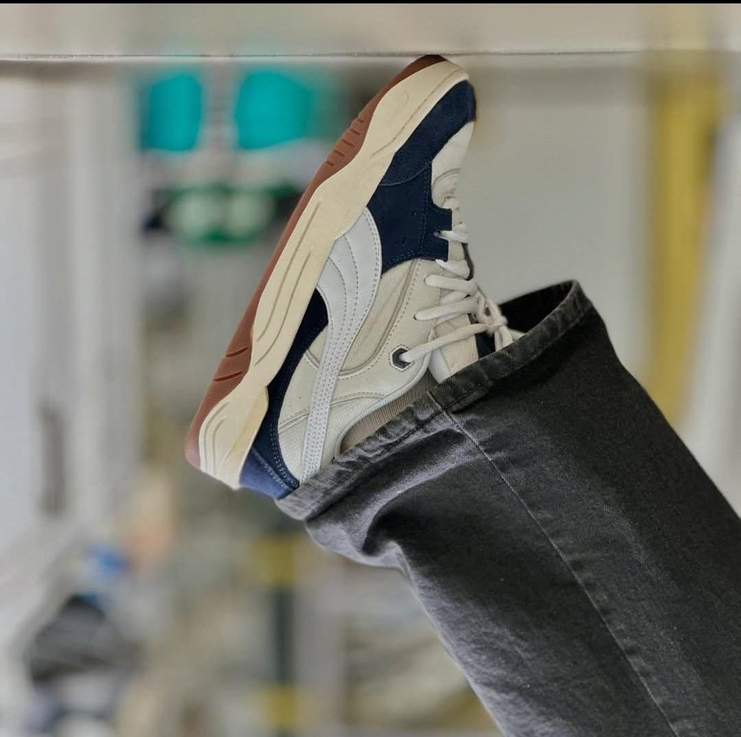 Puma Suede180 White Navy - Image 4